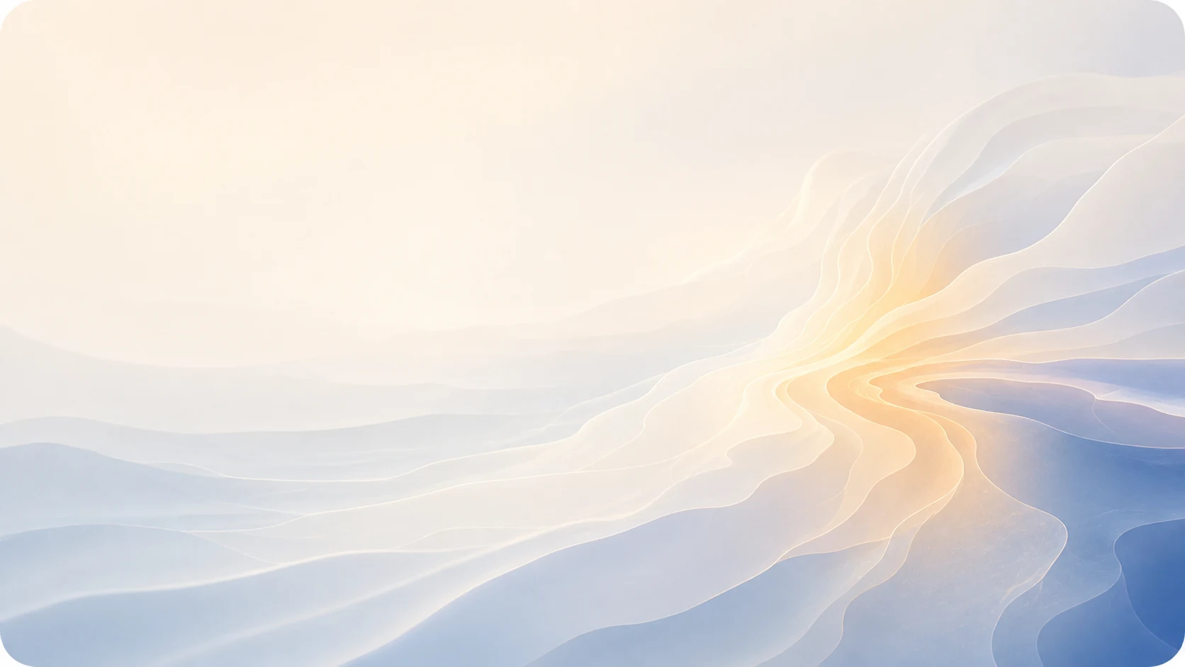Pale cobalt and apricot layers flowing across a warm ivory surface.